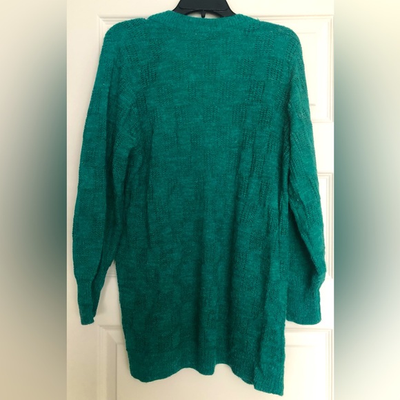 Ichi rich green long open cardigan, size M - Picture 2 of 7